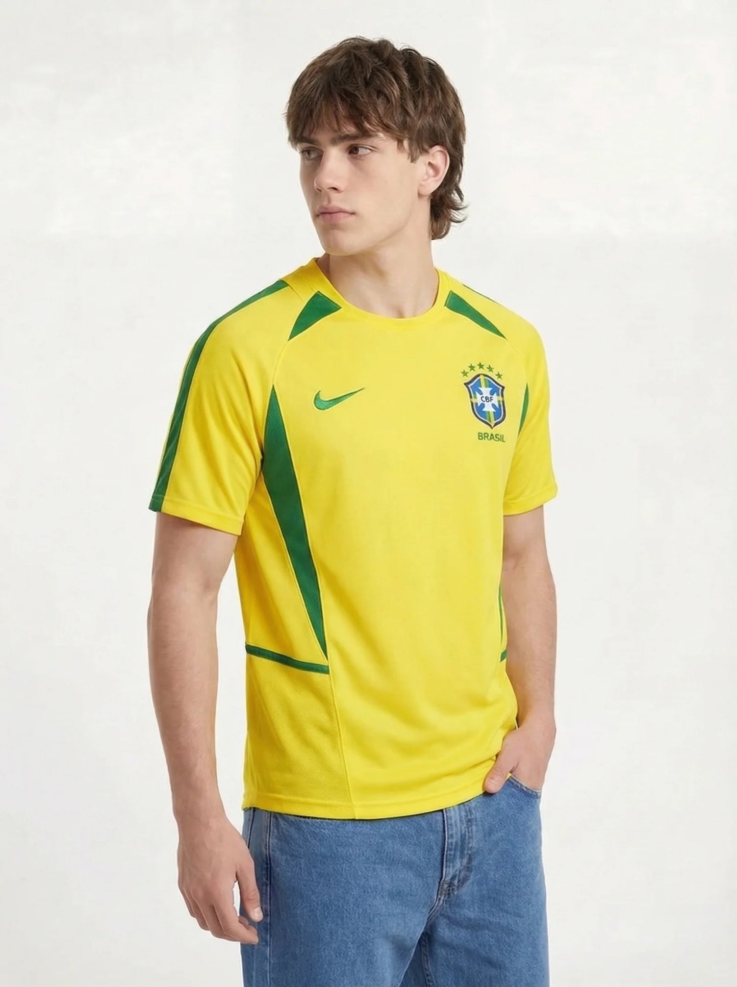 BRAZIL YELLOW RETRO JERSEY
