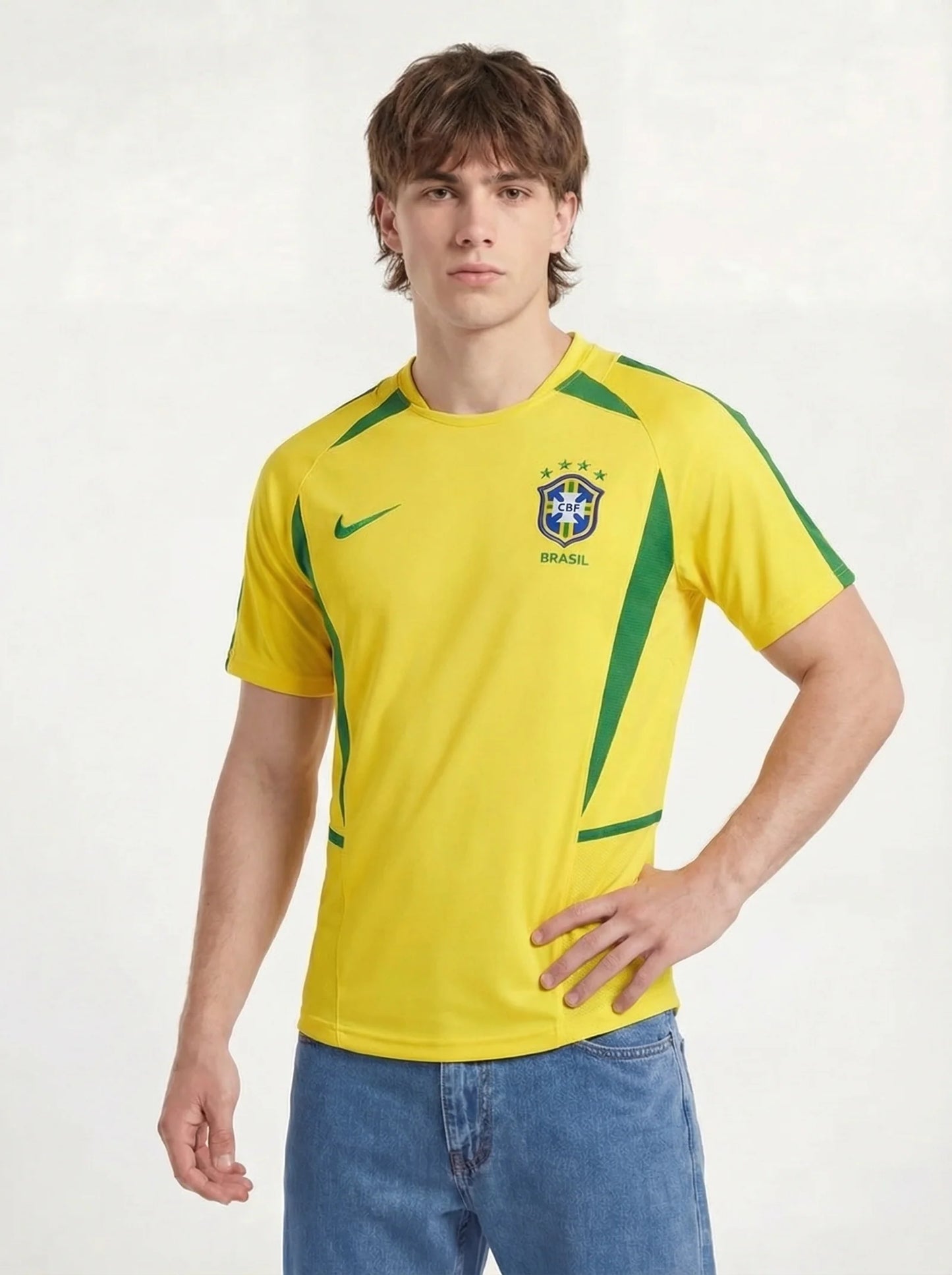 BRAZIL YELLOW RETRO JERSEY