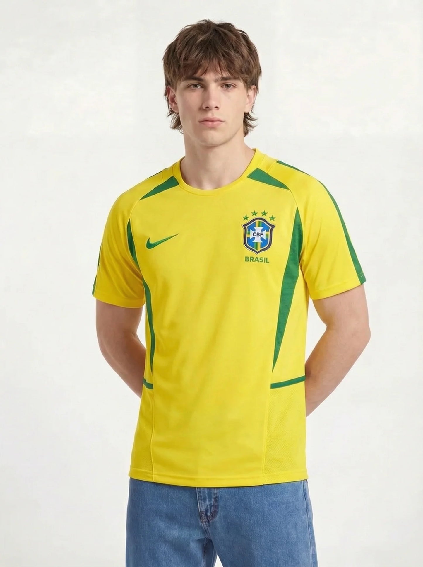 BRAZIL YELLOW RETRO JERSEY