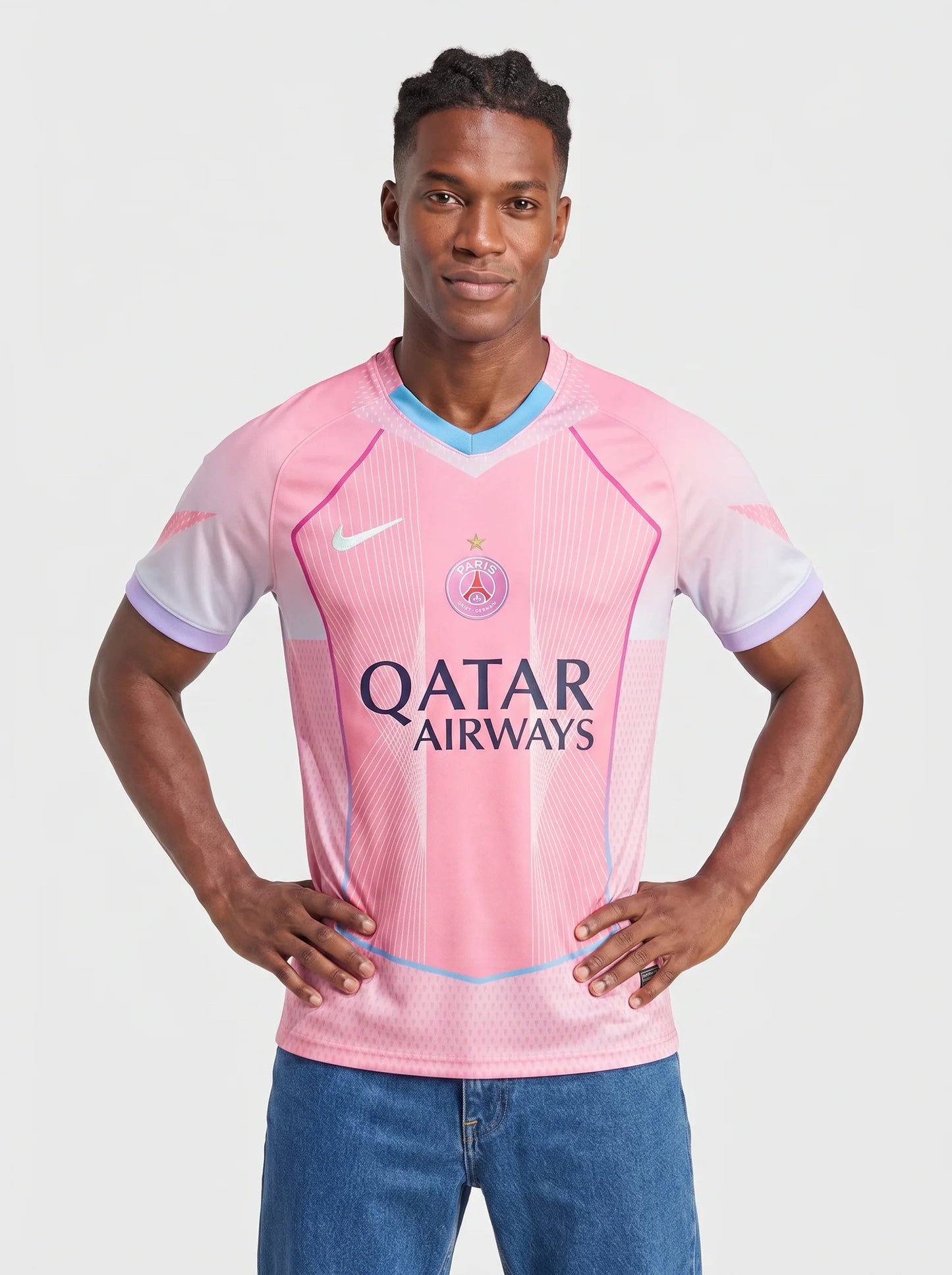 PSG PINK RETRO JERSEY